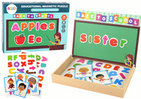 Zestaw Edukacyjnych Puzzli Magnetycznych Z Wielofunkcyjną Tablicą