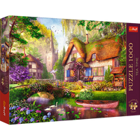 Puzzle - 1000 Premium Plus - Tea Time: Urocza chatka w lesie - Trefl 10804