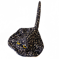 Maskotka Pluszowa Płaszczka Przytulanka Czarna W Kropki 50cm