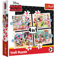 Puzzle - 4w1 (12, 15, 20, 24) - Minnie z przyjaciółmi - Disney Minnie - Trefl 34355