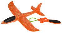 Styropianowy Samolot z Ręczną Wyrzutnią Pomarańczowy