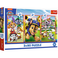 Puzzle - 3x80 - Psia zgraja - Psi Patrol - Trefl 34886