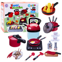 Zestaw Kuchenny Garnki Jedzenie Płyta Na Baterie Akcesoria 36el