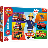 Puzzle - 100 - Pojazdy Strażaka Sama - Trefl 16354