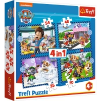 Puzzle - 4w1 - Psie sprawy - Psi Patrol - Trefl 34650