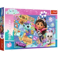 Puzzle - 100 - Przyjaźń w kocim domku - Koci Domek Gabi - Trefl 16515