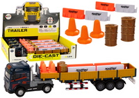 Ciężarówka Z Przyczepą Niebieska 1:24 TIR Auto Ciężarowe Akcesoria Dźwięki