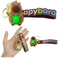 Brelok Figurka Kapibara Z Żółwiem Zawieszka Karabińczyk Kółko