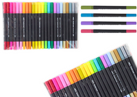 Zestaw Pisaków Dwustronnych 48 Sztuk Różnokolorowe W Organizerze