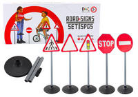 Zestaw Edukacyjny Znaki Drogowe Ostrzegawcze 5 Szt 70cm