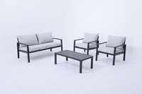 Meble Ogrodowe Aluminiowe Sofa + Dwa Fotele + Stolik